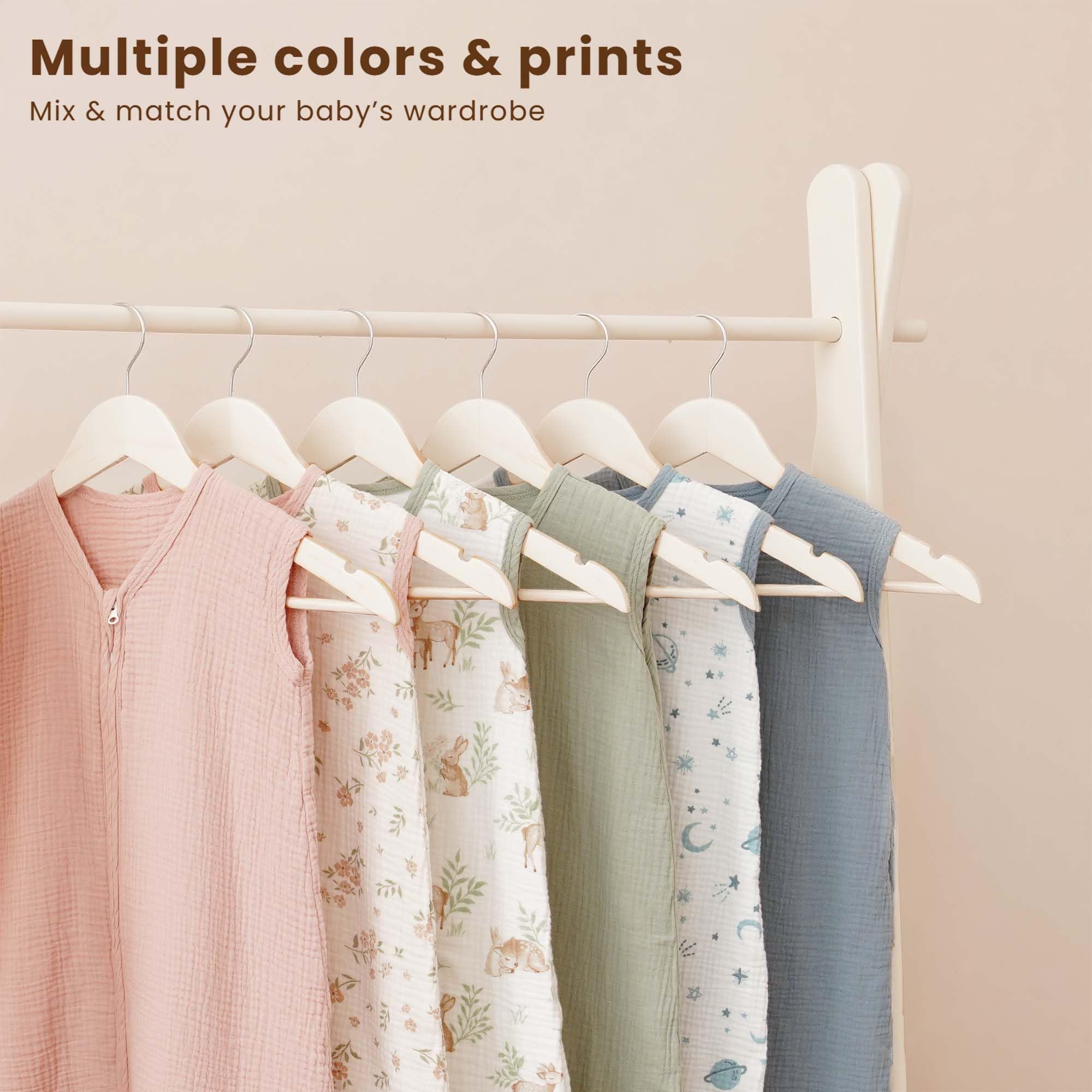 Gender-neutral colors and minimalist patterns suit any nursery.