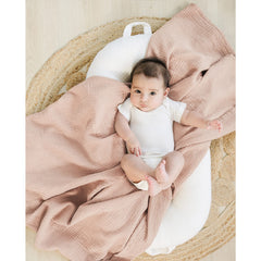 Konssy soft-touch muslin fabric—gentle on delicate skin and breathable.