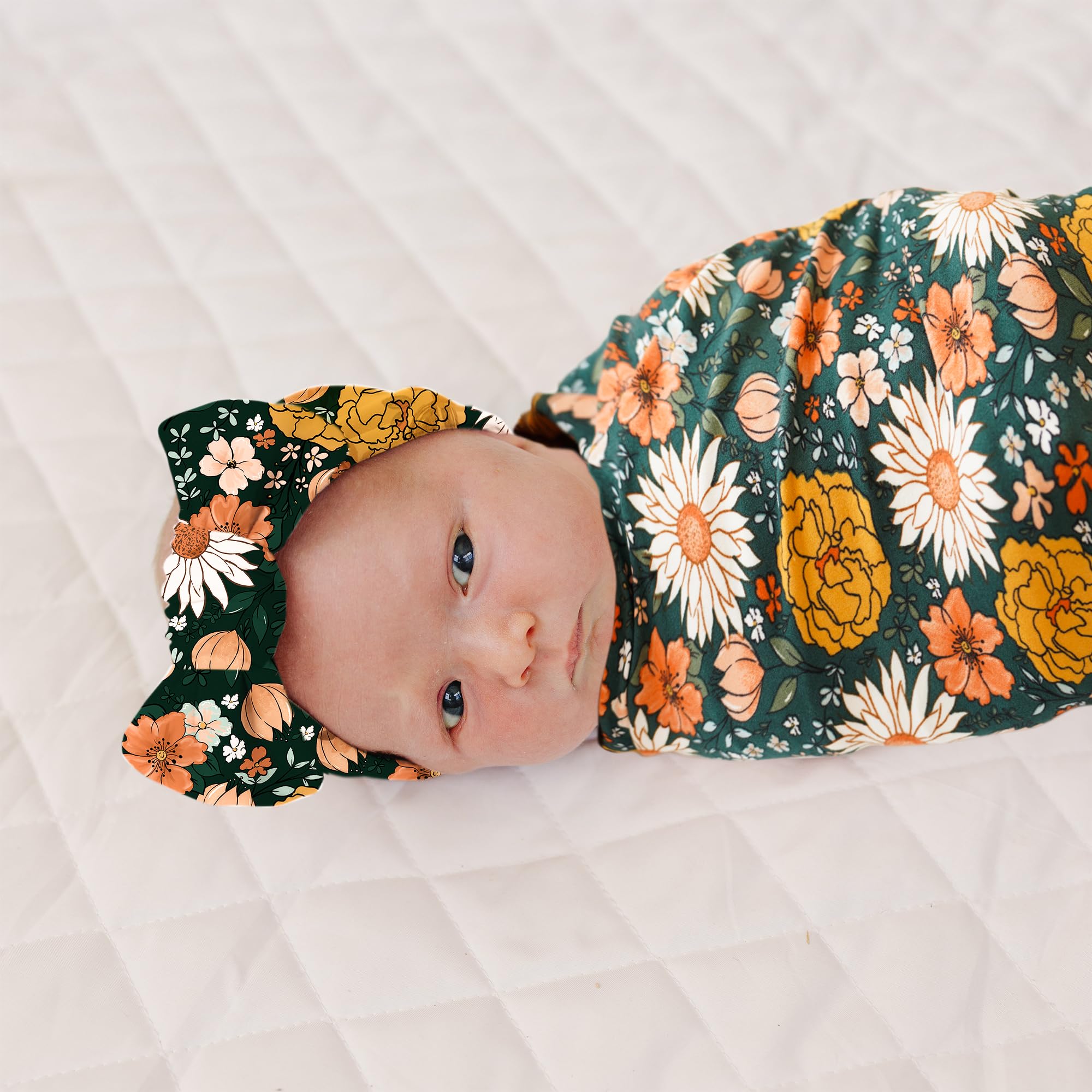 Konssy swaddle 32x32 wrap ready for cozy swaddling and photo moments.