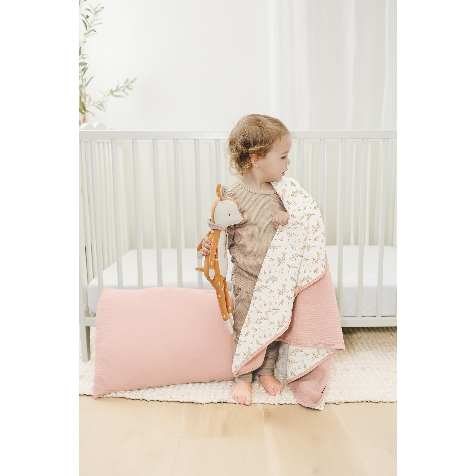 Konssy toddler blanket shown during snuggle time for warmth