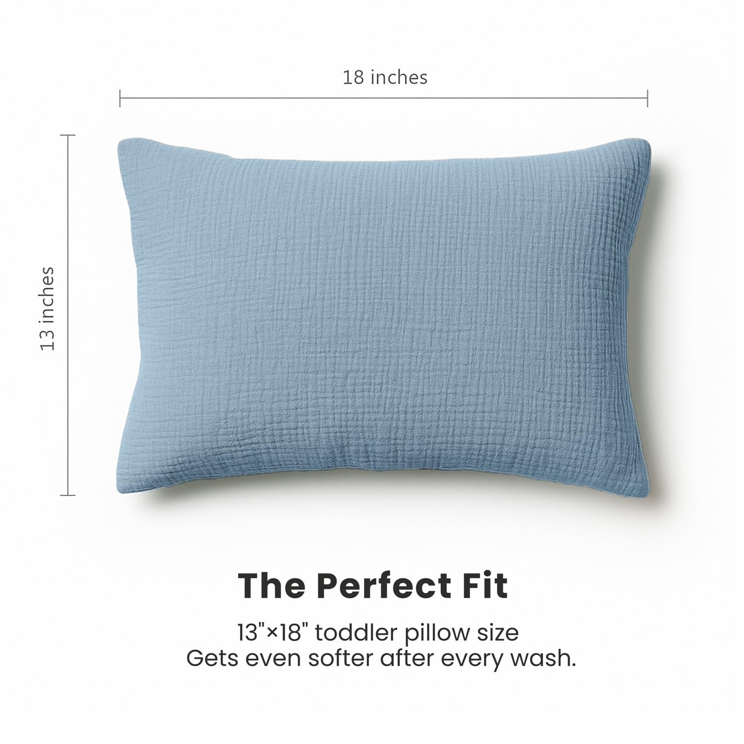 Two-pack Konssy toddler pillowcases ready for everyday use