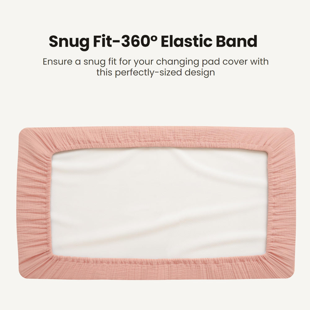 Soft muslin top layer feels gentle on baby's skin.