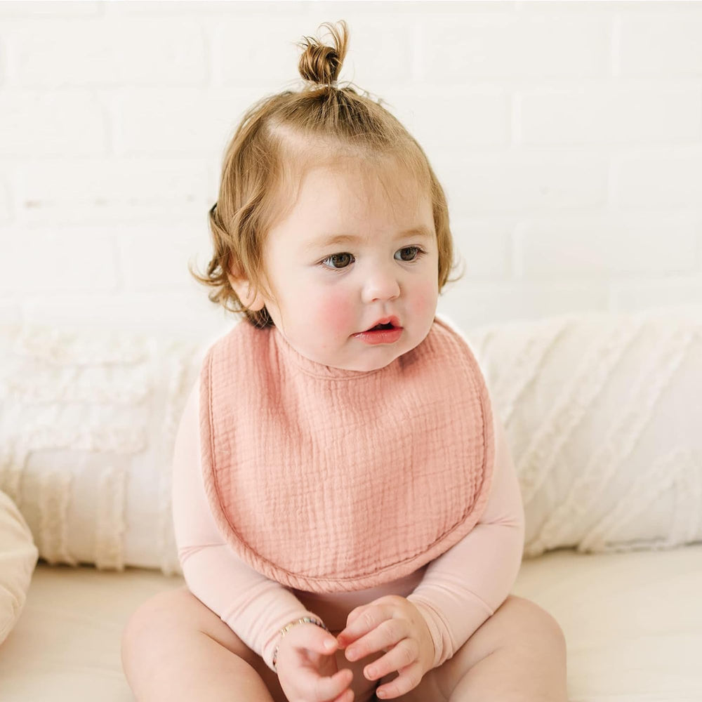 Konssy unisex bibs in classic colors for everyday teething messes.