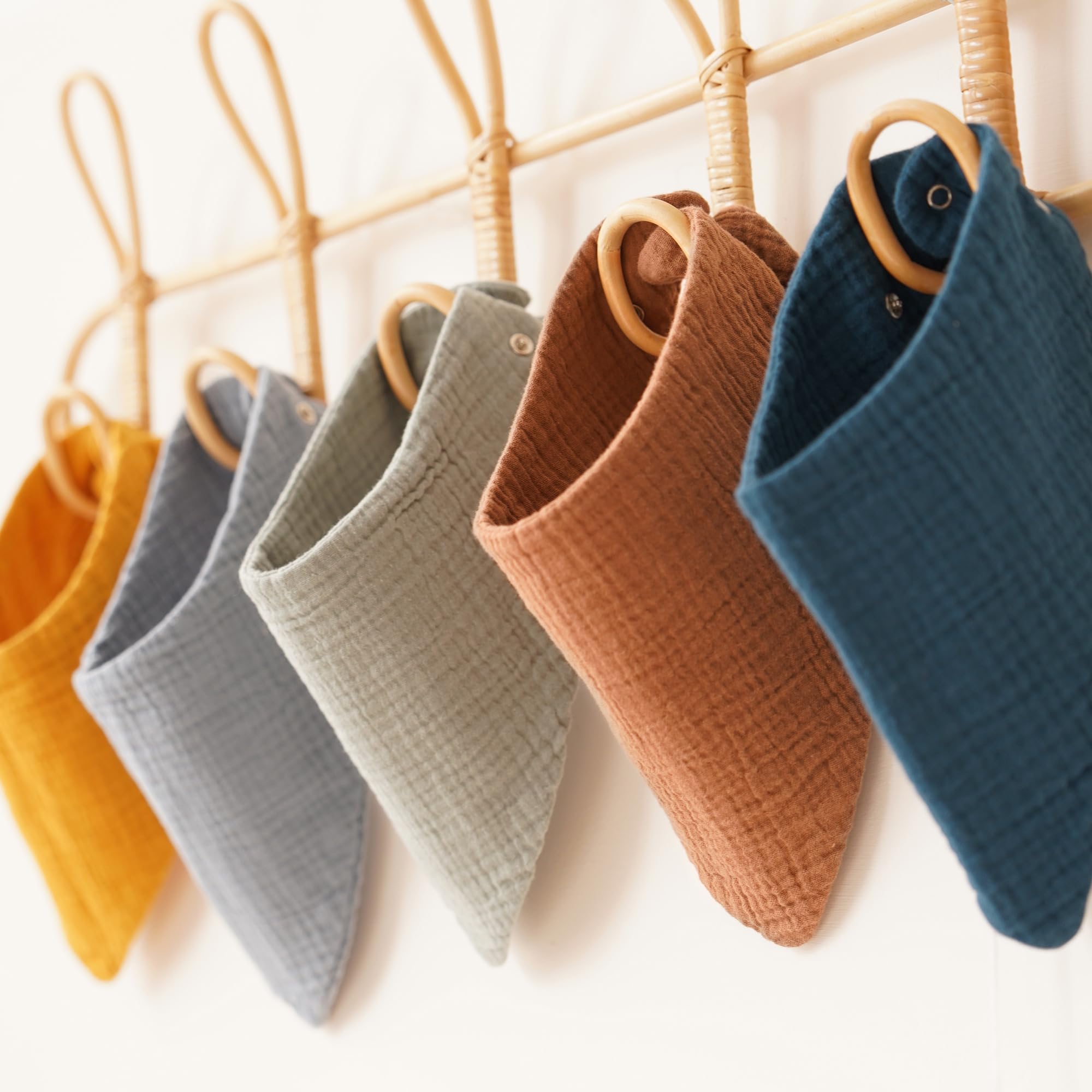 Konssy washable cotton bibs are easy to care for