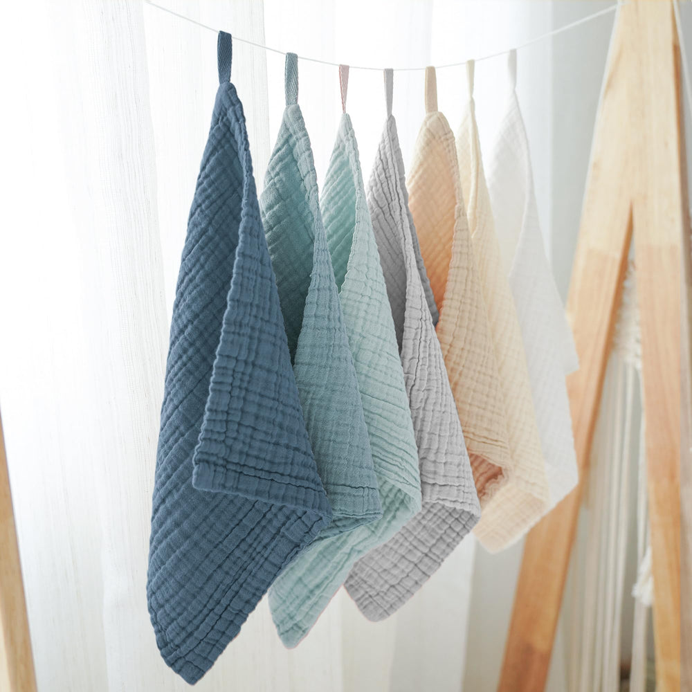 Konssy 11-by-11 inch washcloths provide ample coverage.