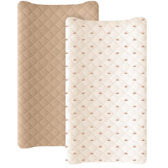 Konssy waterproof muslin changing pad cover duo pack fits standard pads securely.