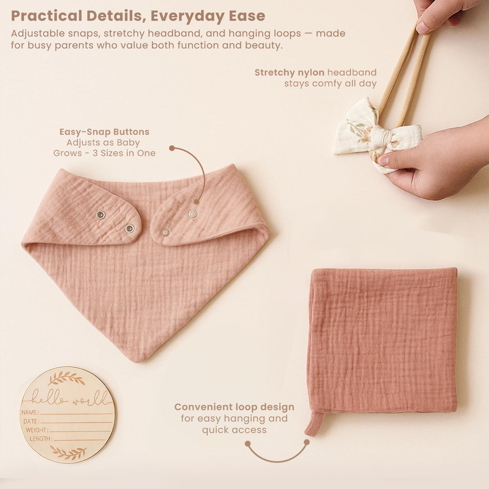 Konssy wooden birth announcement card for photos and keepsakes