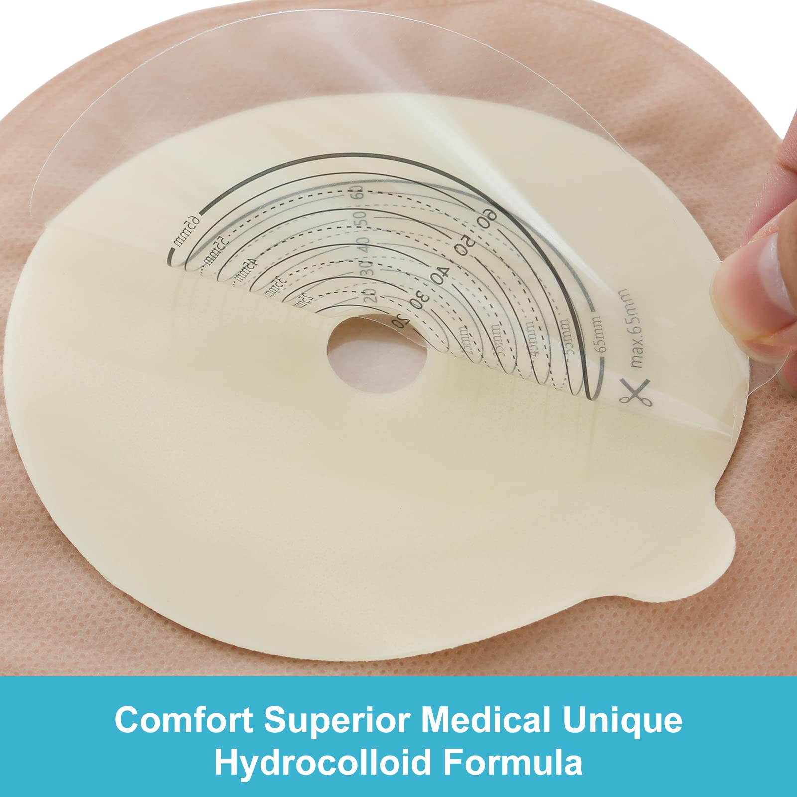 KONWEDA cut-to-fit flange adapts to stoma size for a personalized seal
