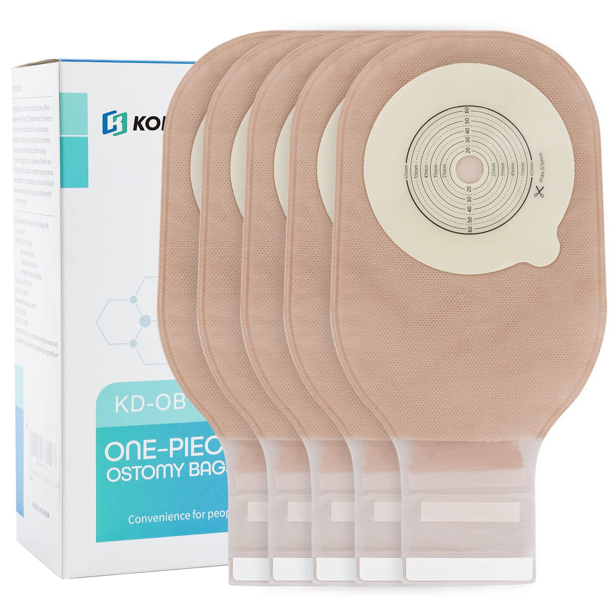 KONWEDA colostomy bag with one-piece closure for easy daily changes