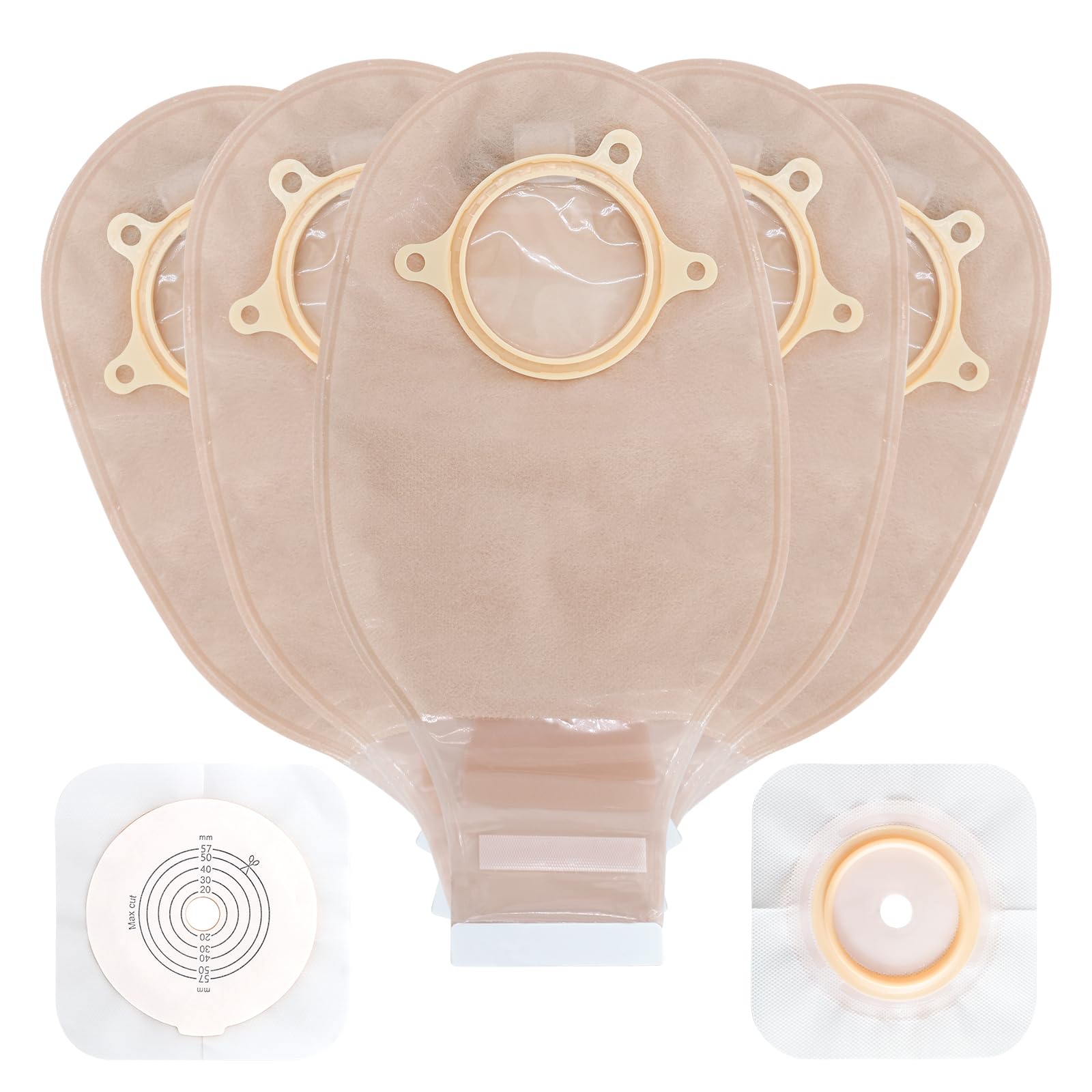 KONWEDA ostomy bag cut-to-fit with secure closure for customized wear