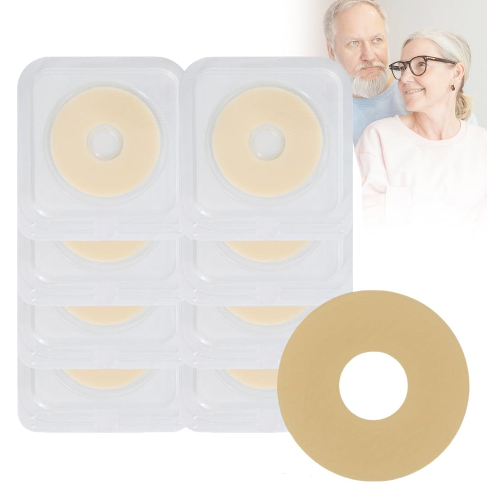 KONWEDA ostomy barrier ring close-up showing smooth seal on uneven skin contours