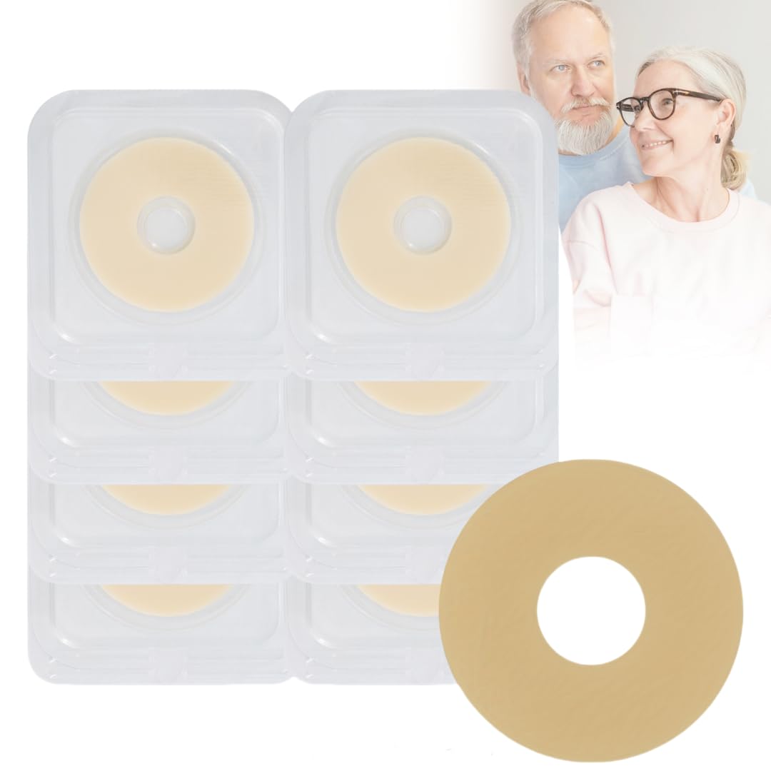 KONWEDA ostomy barrier ring close-up showing smooth seal on uneven skin contours