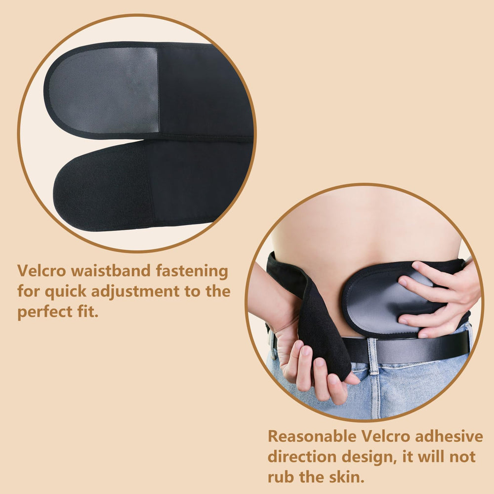 KONWEDA ostomy belt easy-access opening for quick bag emptying.