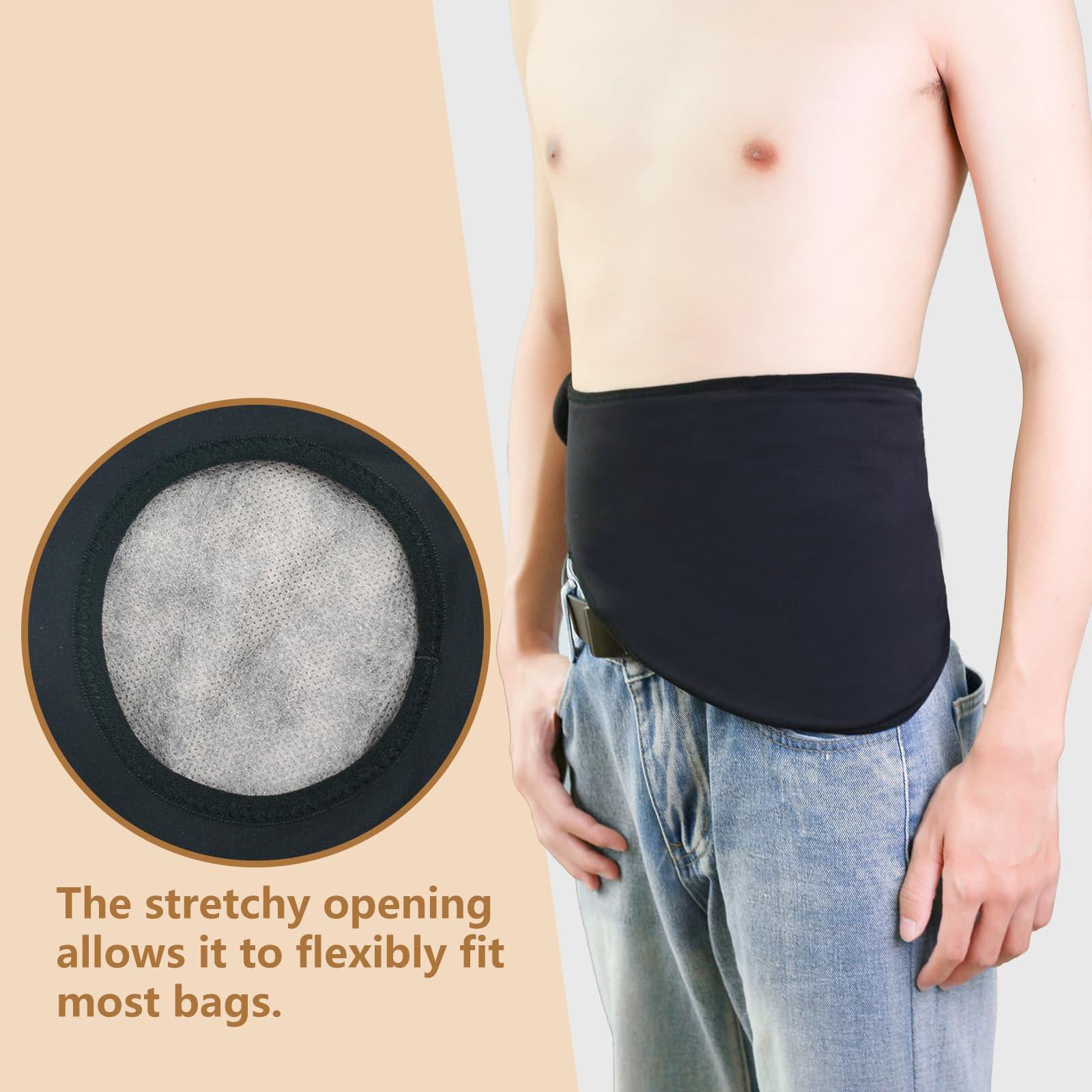 KONWEDA ostomy belt moisture-wicking fabric keeps skin dry.