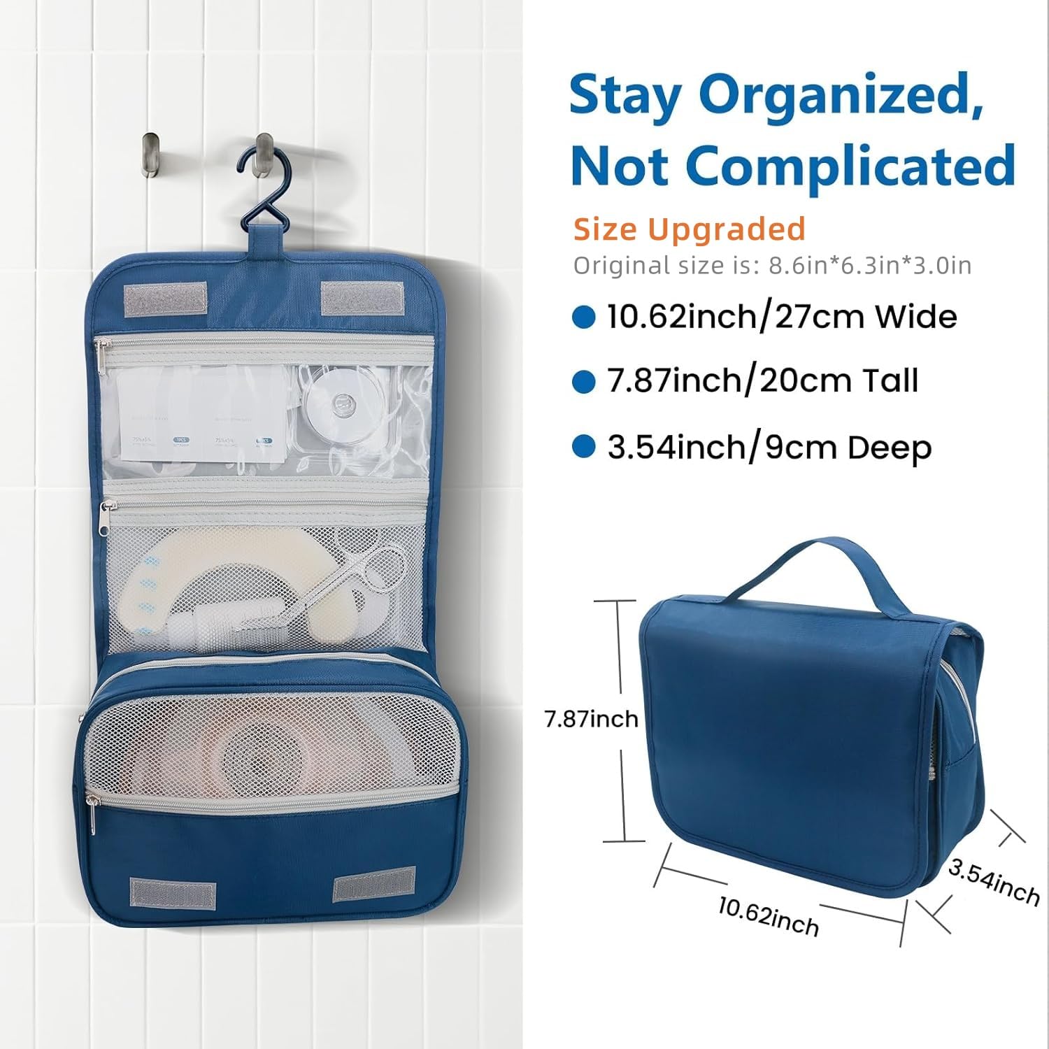 KONWEDA ostomy travel bag compact design fits in luggage or a purse