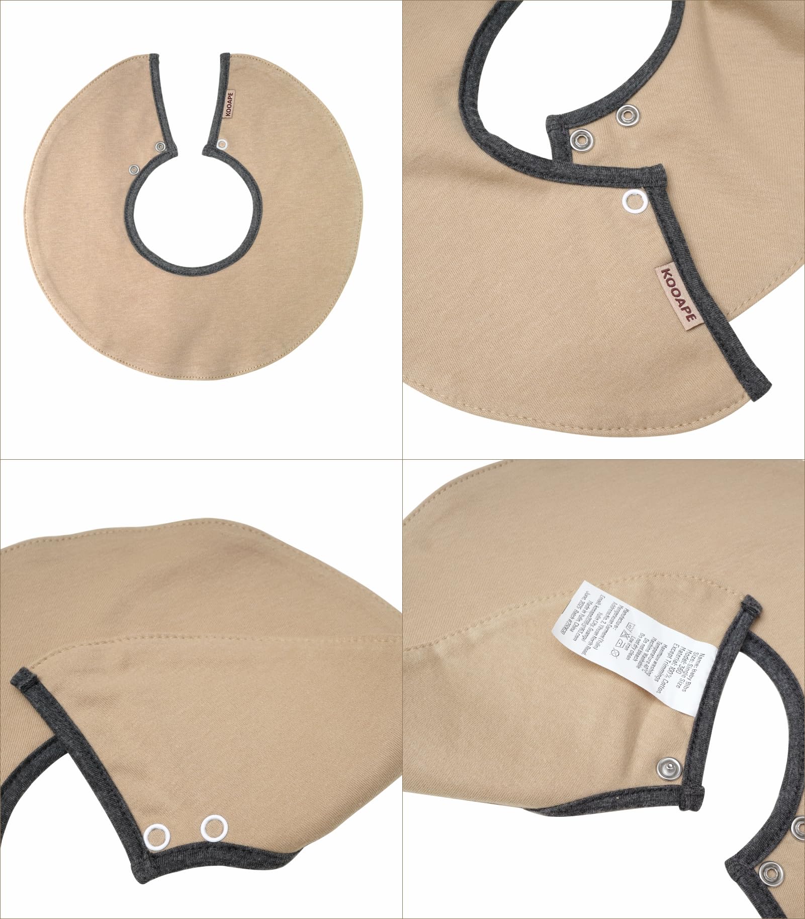 Kooape bibs are machine washable for easy cleanup after meals