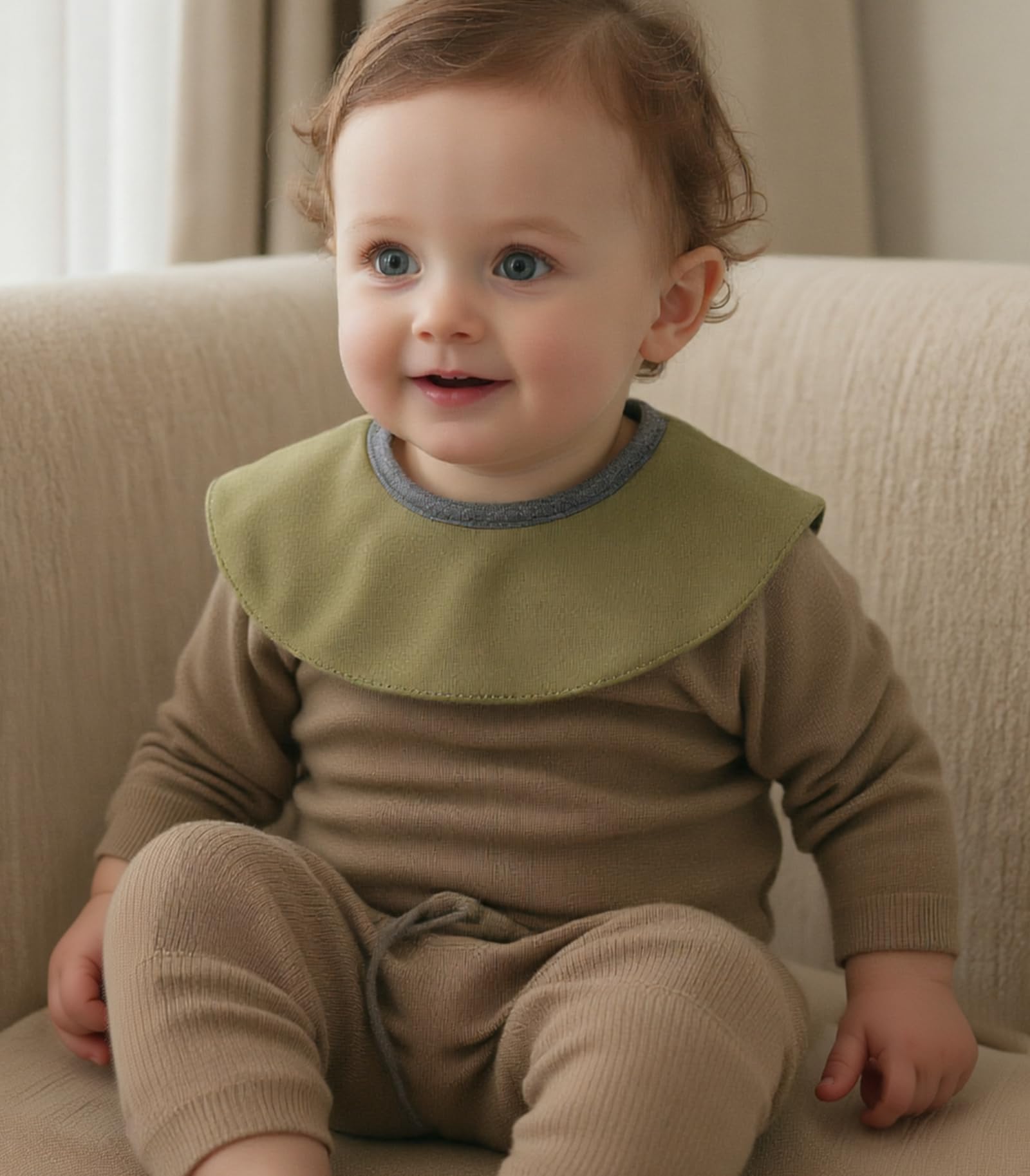 Kooape bibs for teething and drooling in soft cotton