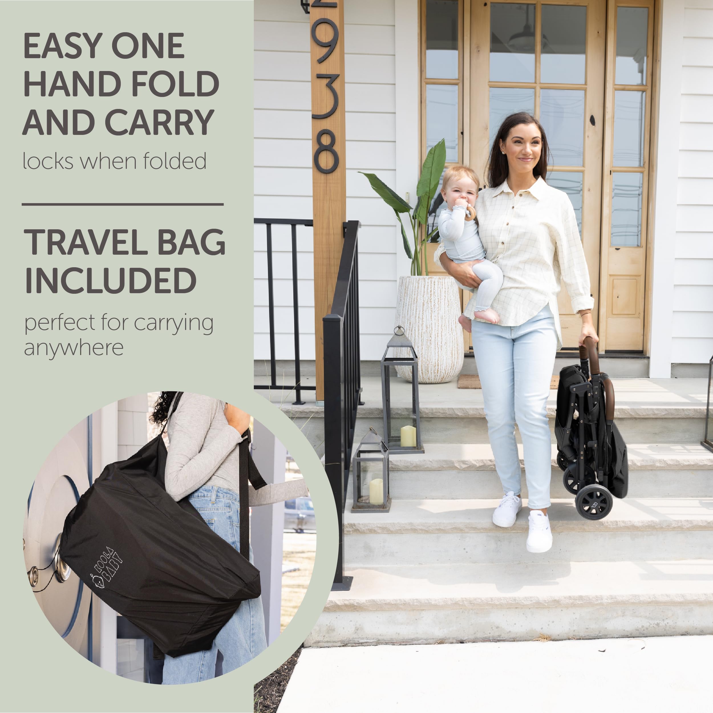 KOOLABABY airplane-ready design supports family travel with less bulk.
