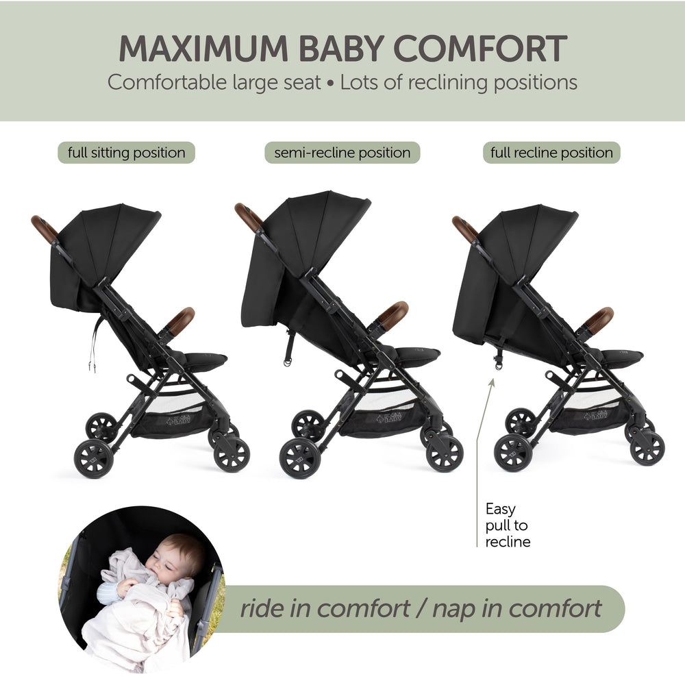 KOOLABABY compact folded size fits smaller trunks and overhead storage.