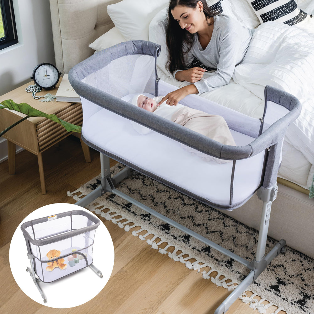 KoolerThings 3 in 1 bassinet standalone in a nursery, versatile sleep space.