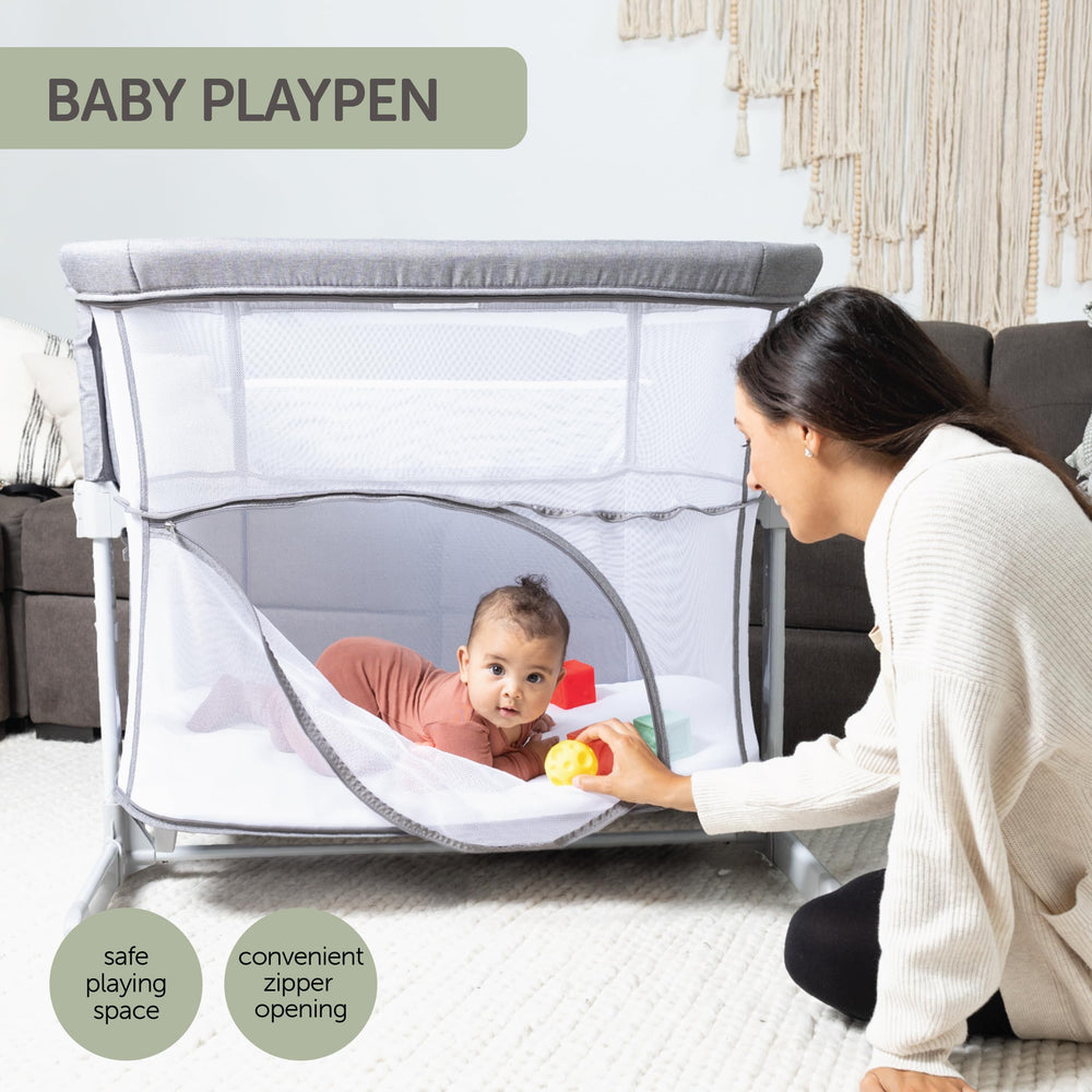 KoolerThings travel-fold bassinet ready for trips in a compact bag.