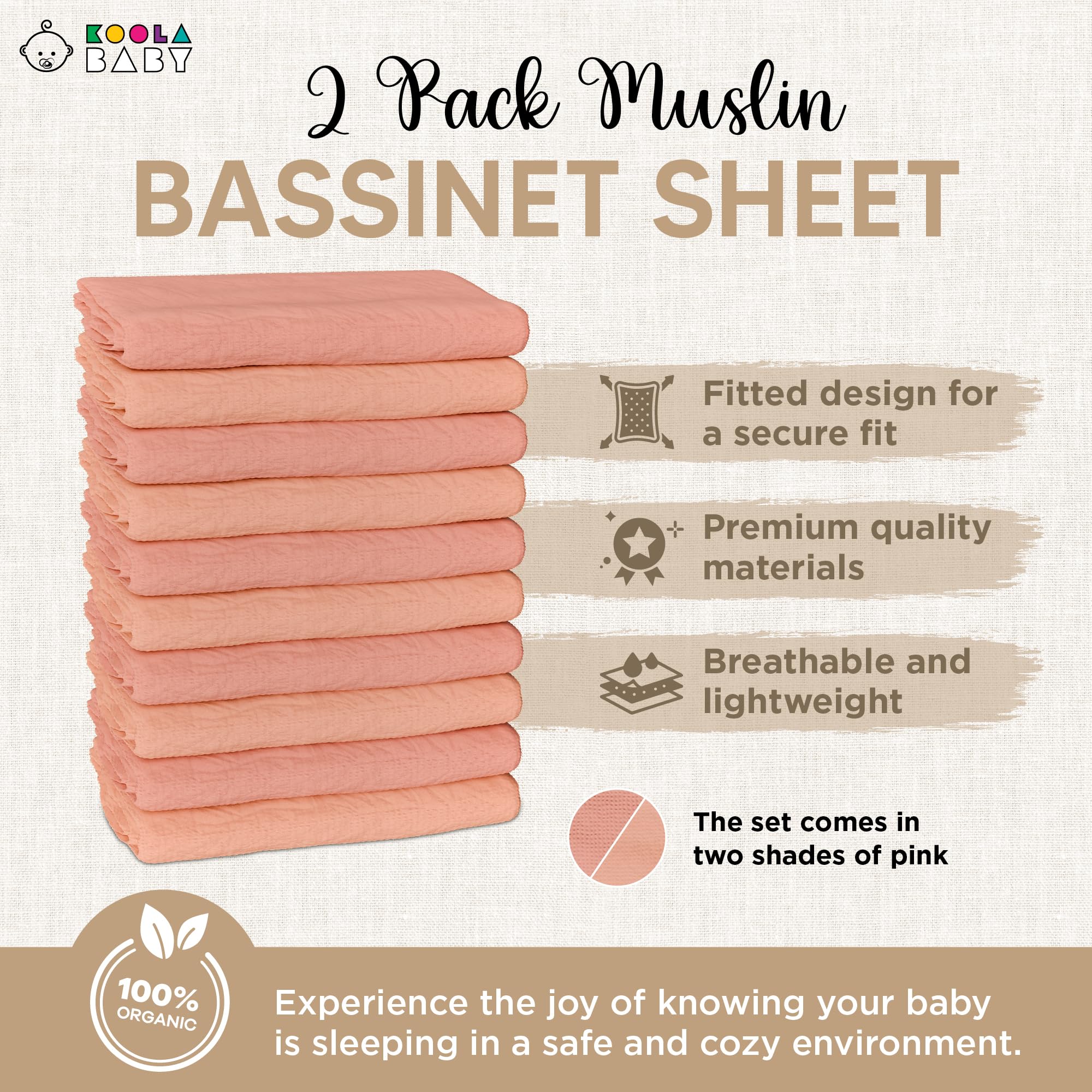 KoolerThings bassinet sheets packaging box showcases gift-ready set