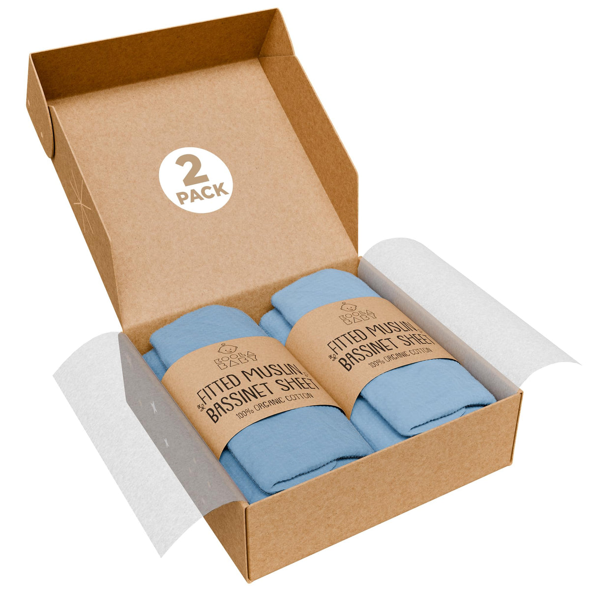 KoolerThings bassinet sheets with soft-muslin for gentle, breathable sleep