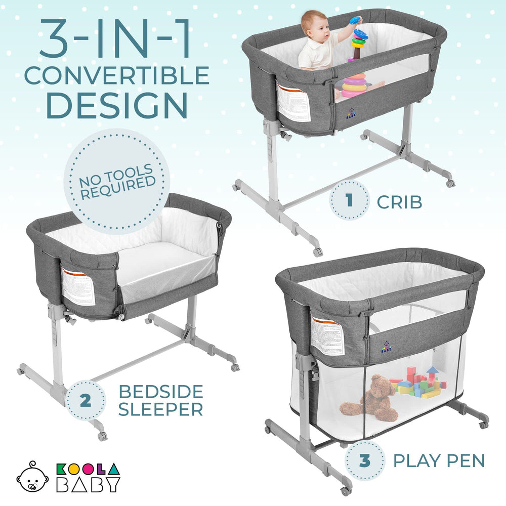 KoolerThings bedside sleeper with zipper for easy nighttime feeding