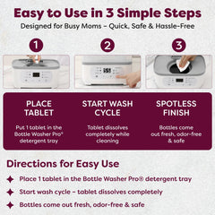 KoolerThings tablets for baby bottles, removes milk residue for fresher feeds.