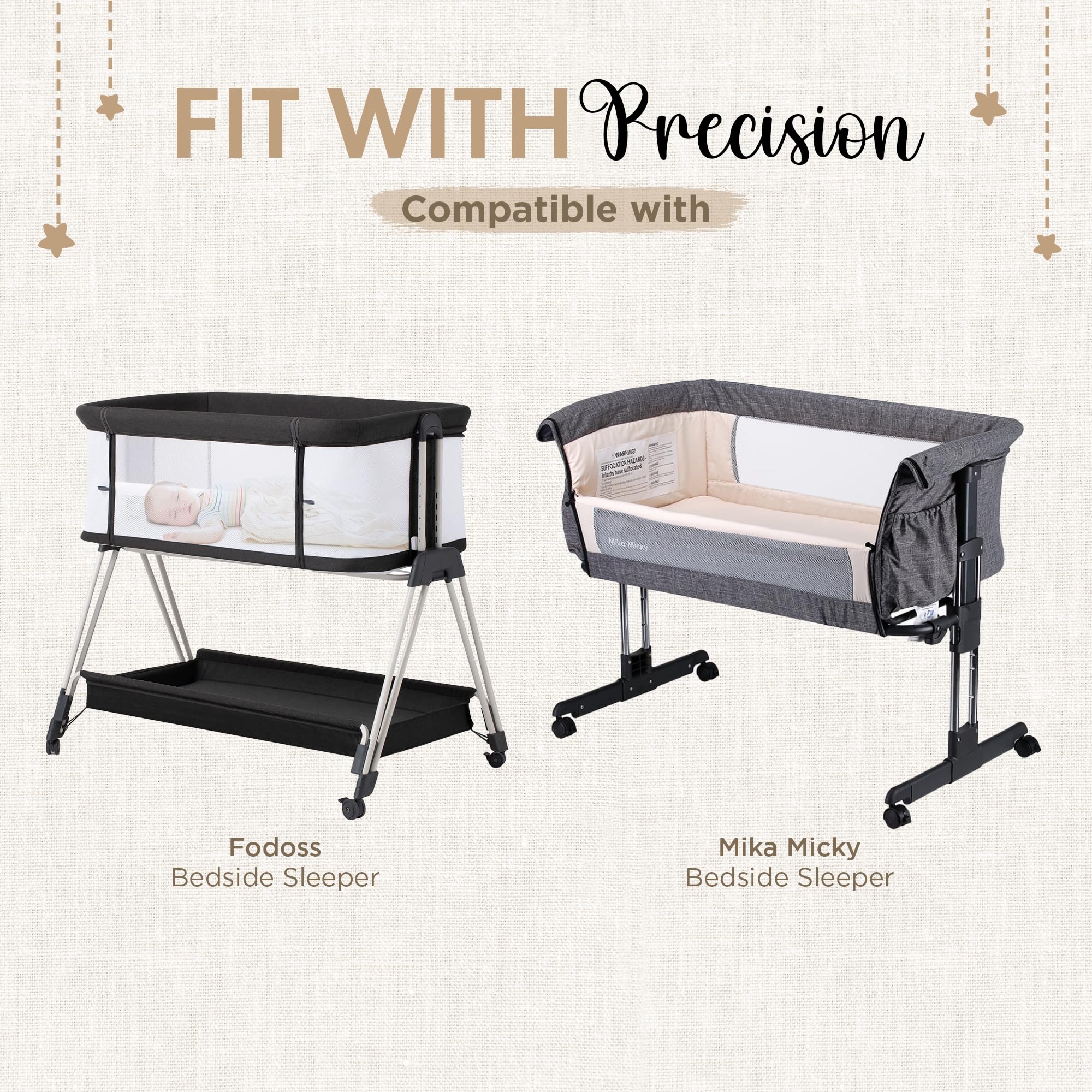 KoolerThings organic cotton bassinet sheets for soft, breathable sleep