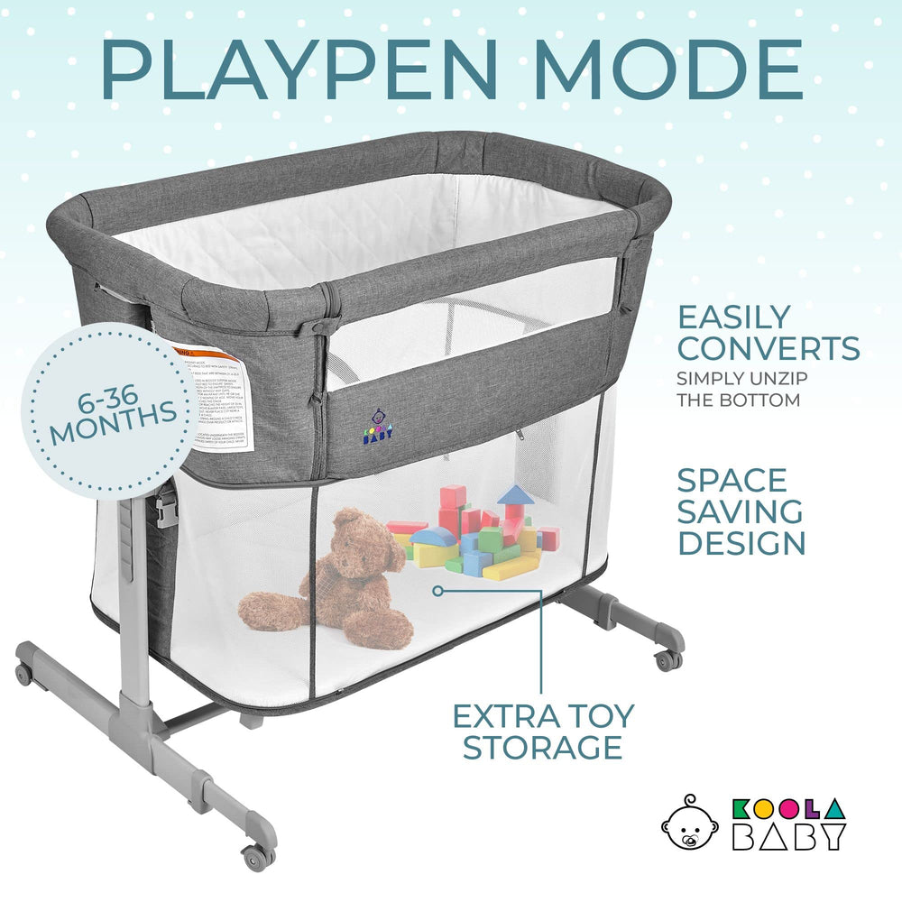 KoolerThings baby bassinet wheels with brakes for smooth movement