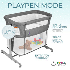 KoolerThings baby bassinet wheels with brakes for smooth movement
