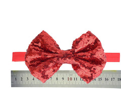 Koolgil sequins bowknot headband styled for festivals and family photos