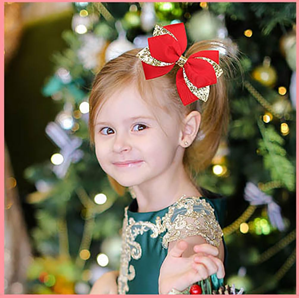 Koolgil green bow clip in hair demonstrates secure alligator grip for lasting hold
