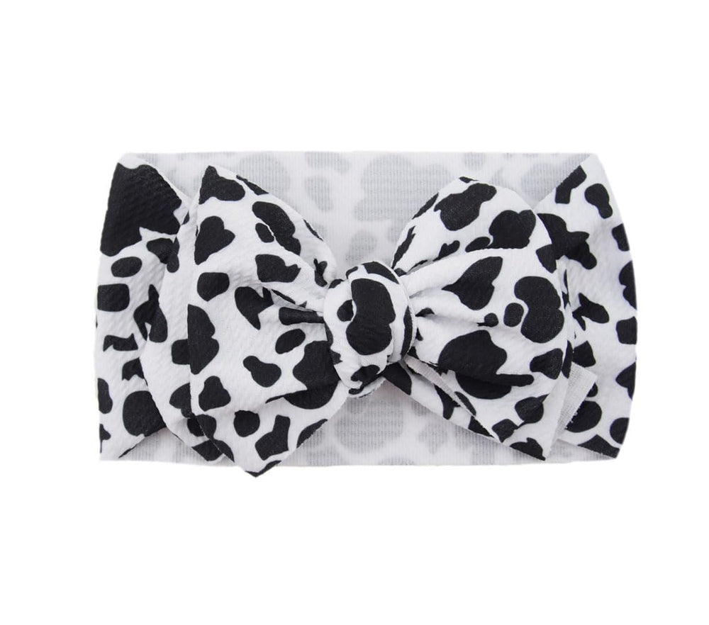 Koolgil leopard print bowknot headband with soft nylon texture