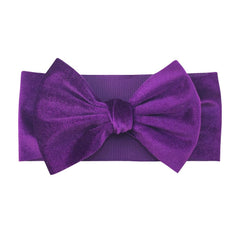 Koolgil bowknot velvet headband dark purple for photography sessions