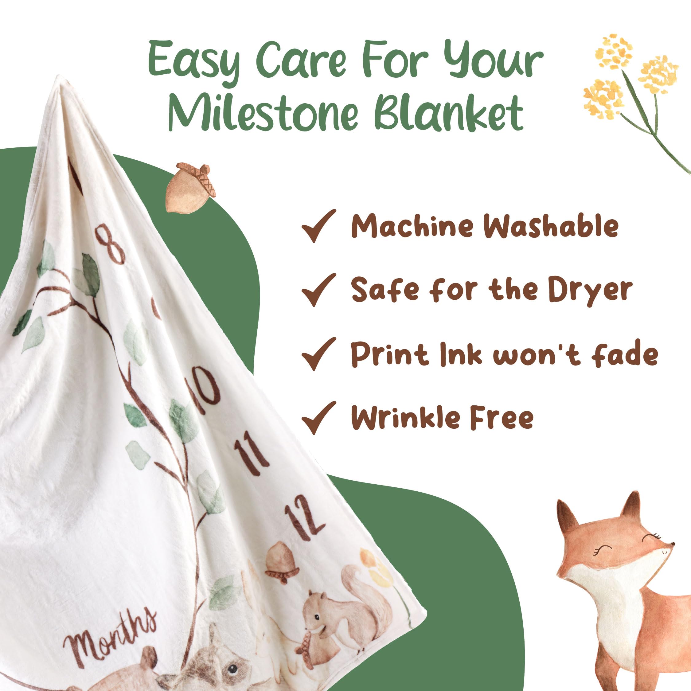 KooKooBaby luxury 280gsm fleece blanket feels plush against delicate skin.
