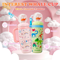 Whale sprayer activation shown during drinking for interactive use.