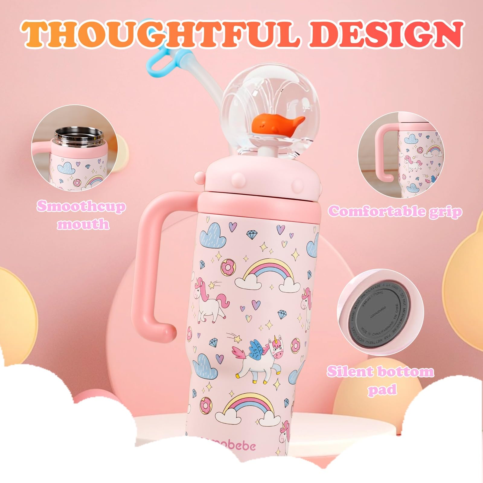 Wide mouth design facilitates fast filling and thorough cleaning.