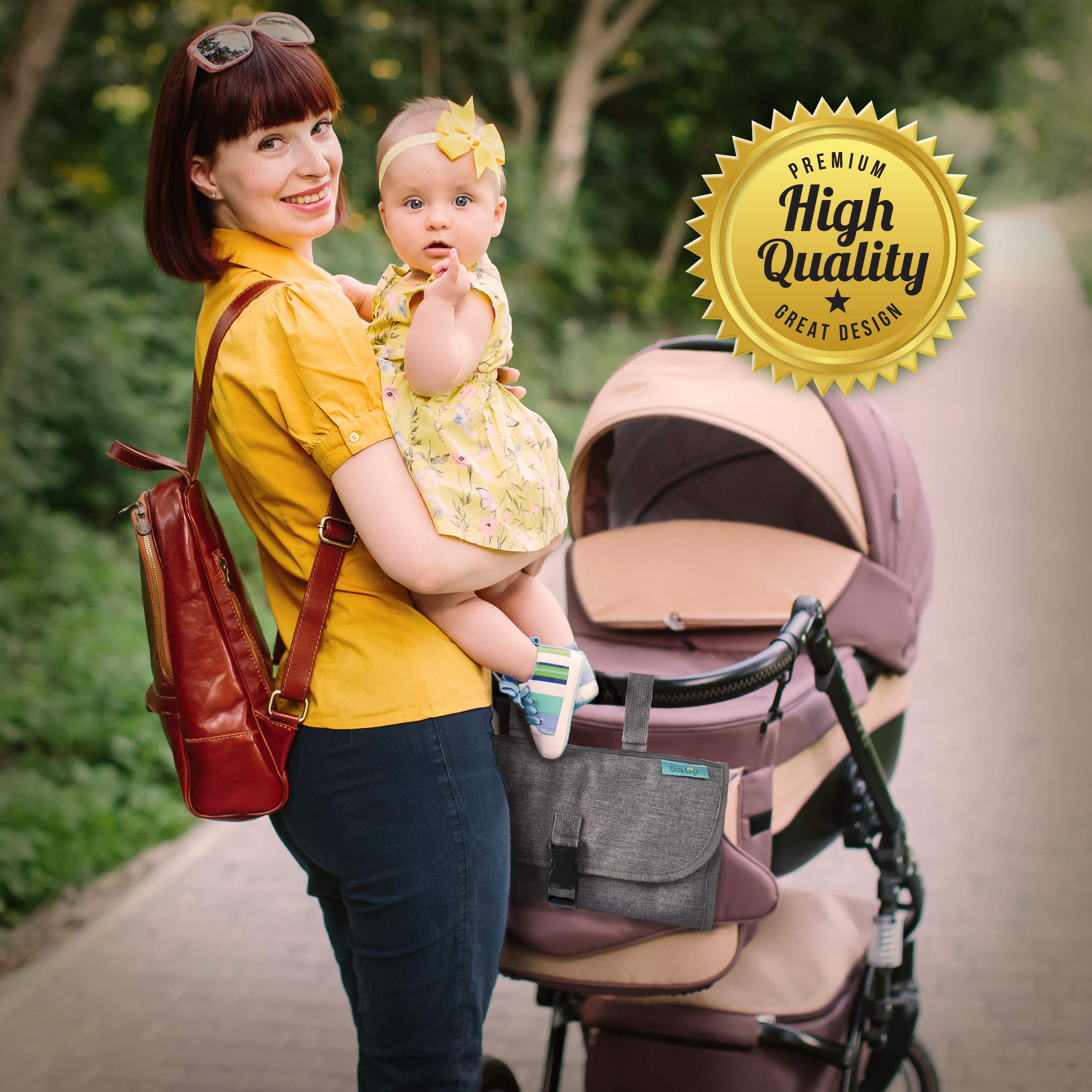 Kopi Baby detachable storage panel lets you customize space when you need just a pad.