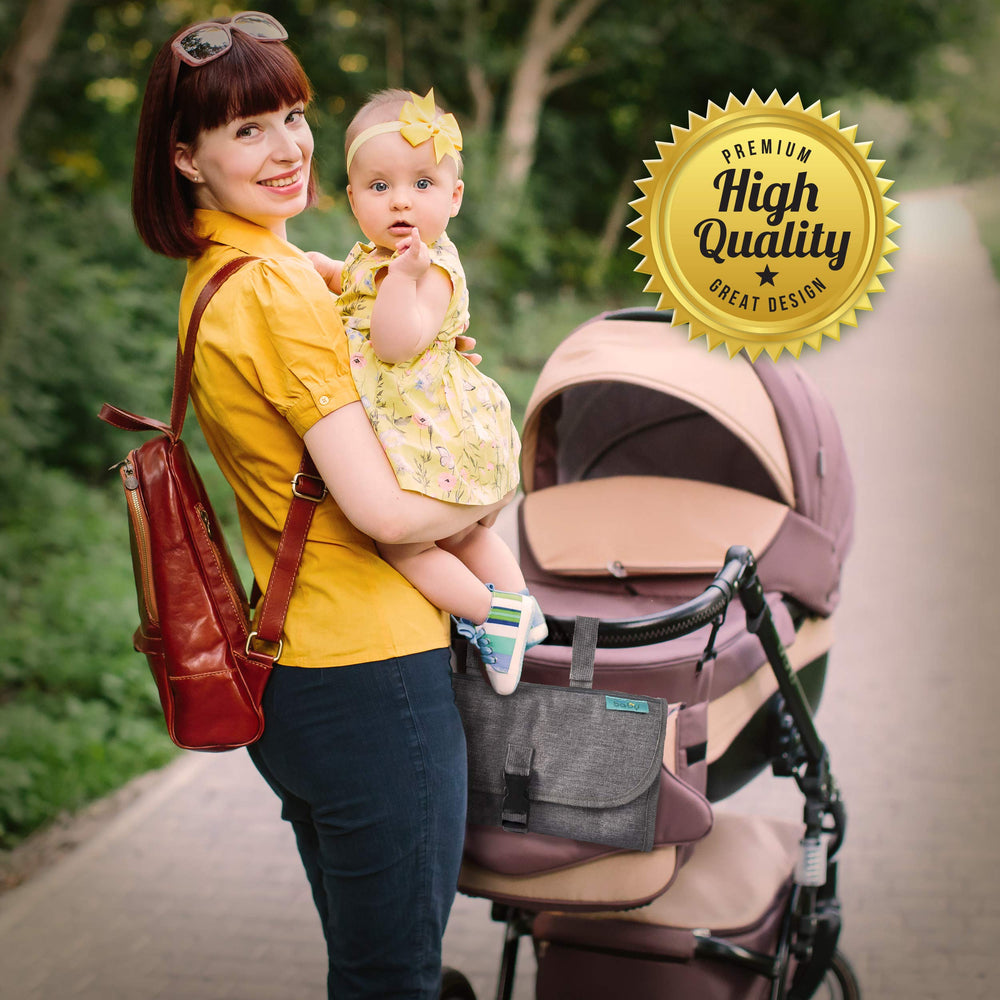 Kopi Baby detachable storage panel lets you customize space when you need just a pad.