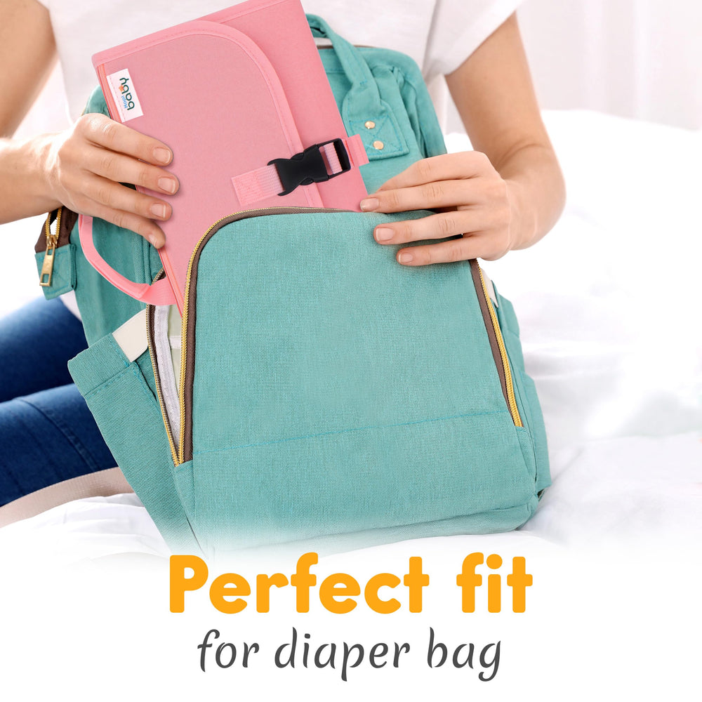 Kopi Baby diaper pad with stroller strap keeps it hands-free