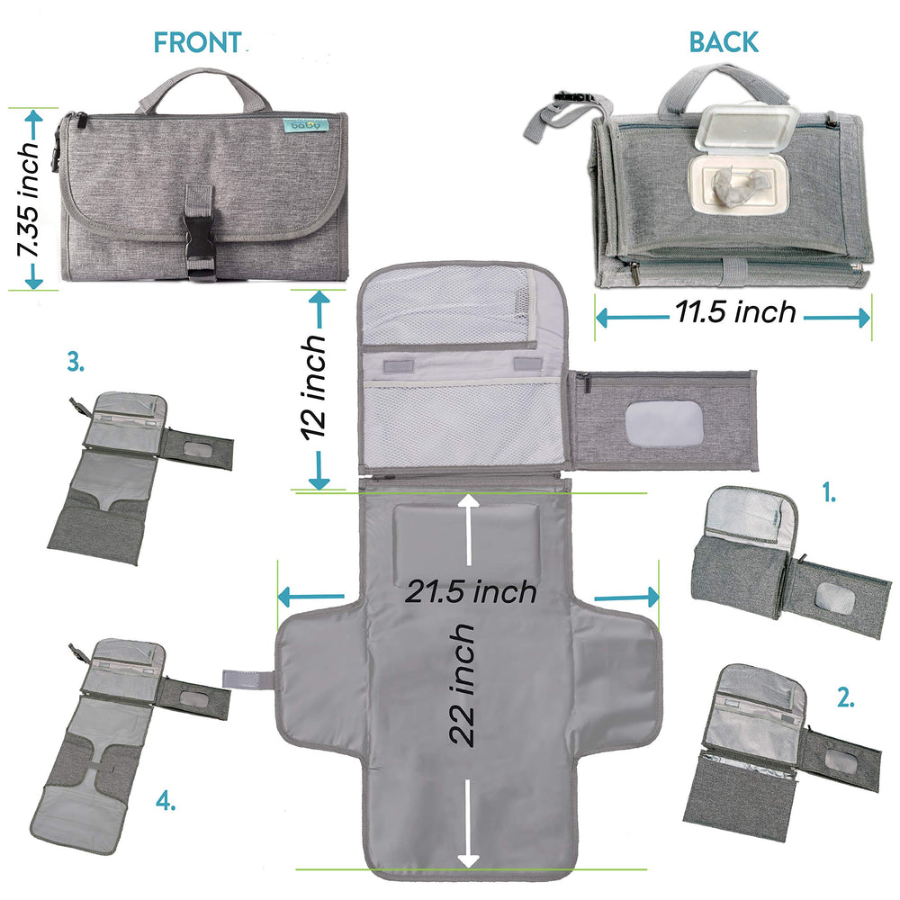 Kopi Baby exterior pocket stores parent items for quick access.