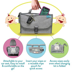 Kopi Baby inner mesh pockets keep baby essentials organized for easy reach.
