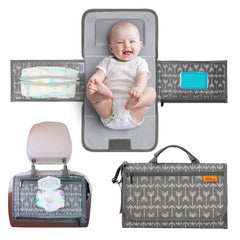 Kopi Baby portable diaper changing pad with built-in pillow offers soft on-the-go comfort