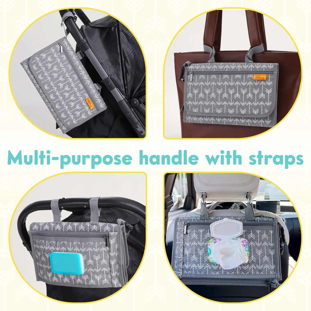 Kopi Baby pad folds compactly for travel, saving space in bags or trunks