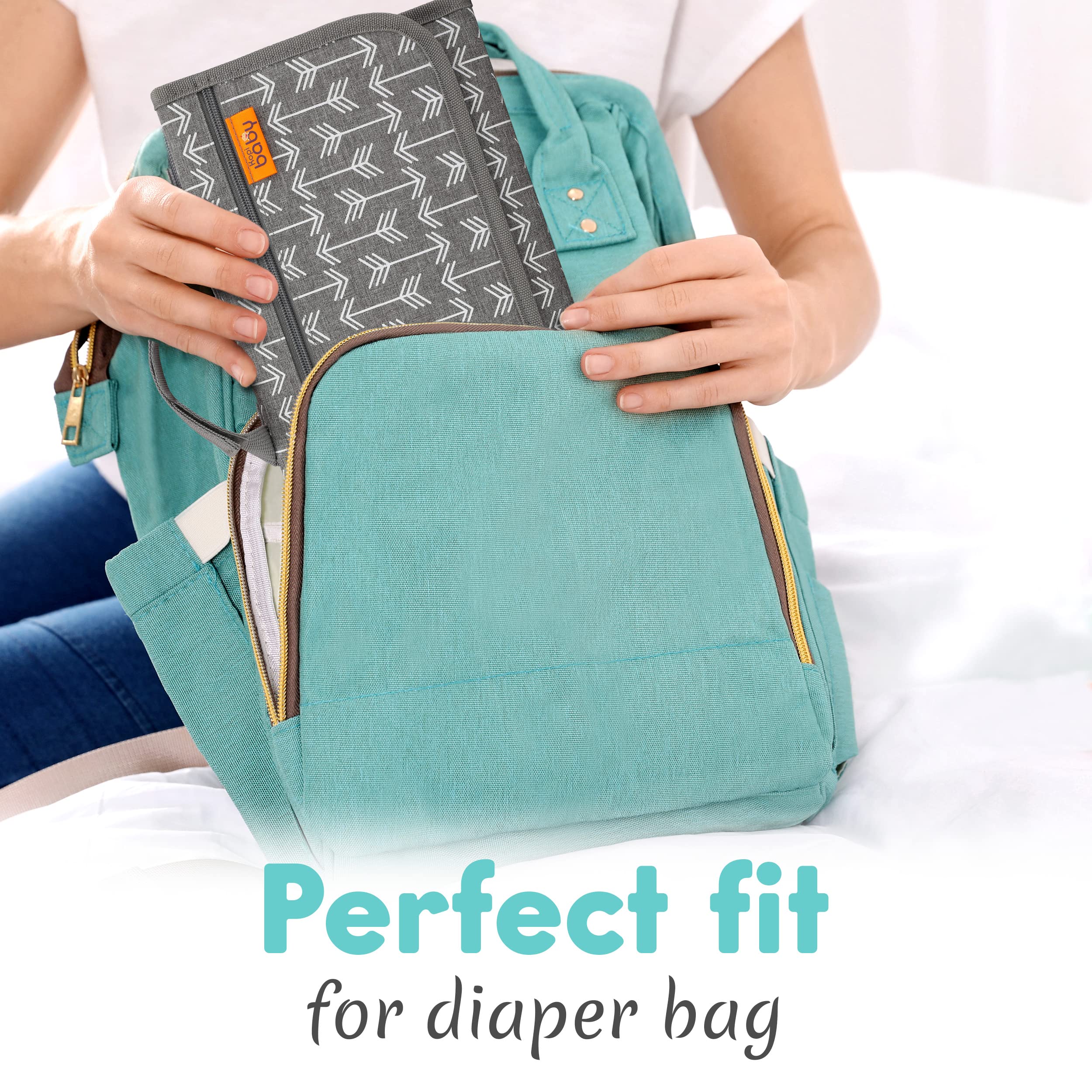 Kopi Baby fabric is wipeable for quick cleanups