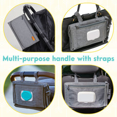 Kopi Baby travel bag with wipes pocket keeps essentials ready