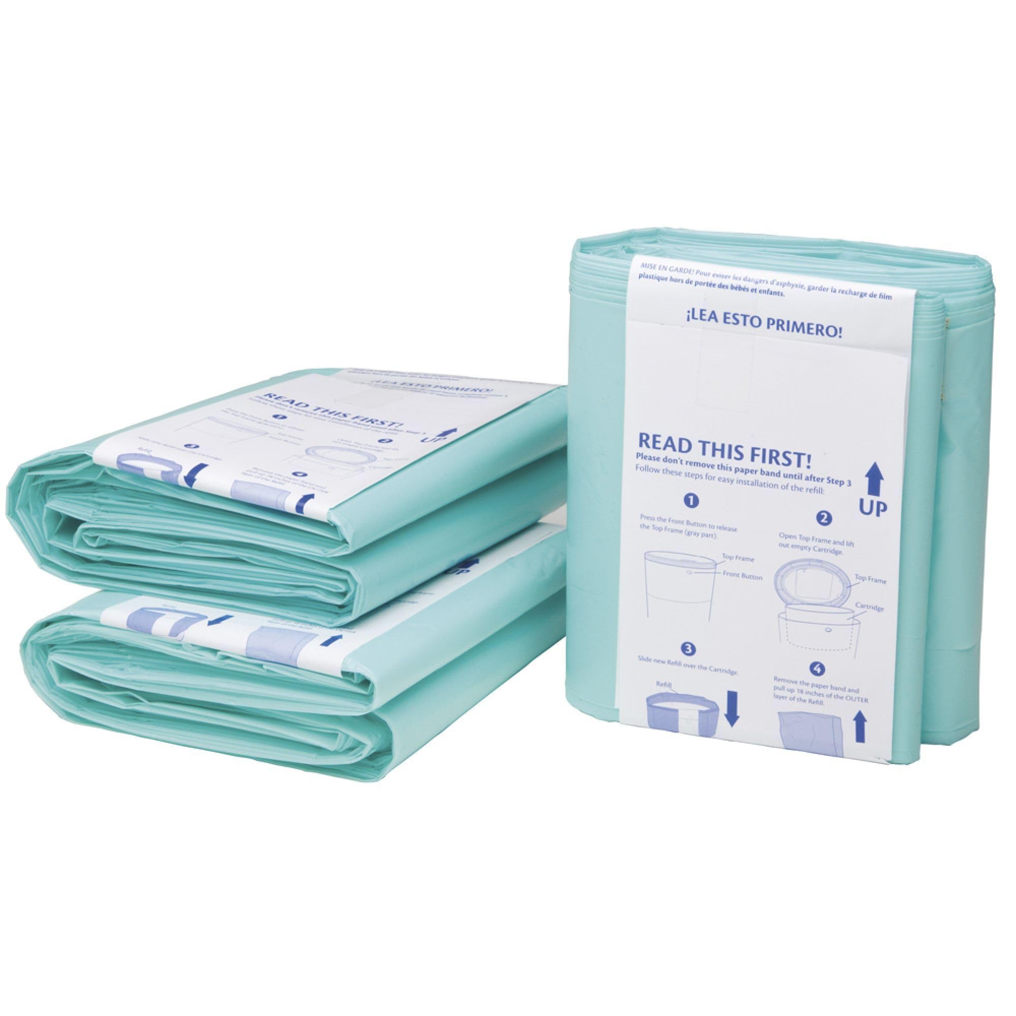 Korbell biodegradable liners packaging close-up showing eco-friendly material.