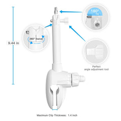 Koroao clip mount for RM5864HD secures monitor on crib edge.